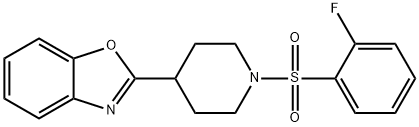 Piperidine, 4-(2-benzoxazolyl)-1-[(2-fluorophenyl)sulfonyl]- (9CI) 结构式