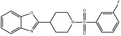 Piperidine, 4-(2-benzoxazolyl)-1-[(3-fluorophenyl)sulfonyl]- (9CI) 结构式