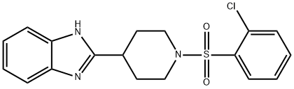 Piperidine, 4-(1H-benzimidazol-2-yl)-1-[(2-chlorophenyl)sulfonyl]- (9CI) 结构式