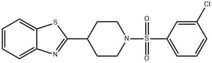 Piperidine, 4-(2-benzothiazolyl)-1-[(3-chlorophenyl)sulfonyl]- (9CI) 结构式