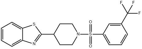 Piperidine, 4-(2-benzothiazolyl)-1-[[3-(trifluoromethyl)phenyl]sulfonyl]- (9CI) 结构式