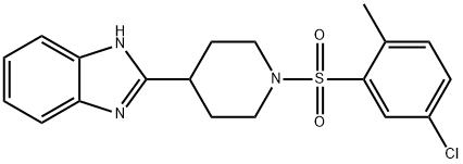 Piperidine, 4-(1H-benzimidazol-2-yl)-1-[(5-chloro-2-methylphenyl)sulfonyl]- (9CI) 结构式