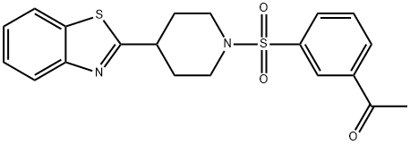 Piperidine, 1-[(3-acetylphenyl)sulfonyl]-4-(2-benzothiazolyl)- (9CI) 结构式