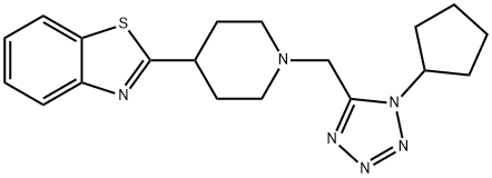 Benzothiazole, 2-[1-[(1-cyclopentyl-1H-tetrazol-5-yl)methyl]-4-piperidinyl]- (9CI) 结构式
