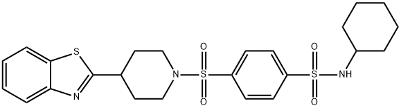 Benzenesulfonamide, 4-[[4-(2-benzothiazolyl)-1-piperidinyl]sulfonyl]-N-cyclohexyl- (9CI) 结构式