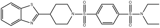 Benzenesulfonamide, 4-[[4-(2-benzothiazolyl)-1-piperidinyl]sulfonyl]-N,N-diethyl- (9CI) 结构式