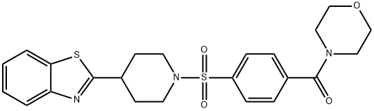 Morpholine, 4-[4-[[4-(2-benzothiazolyl)-1-piperidinyl]sulfonyl]benzoyl]- (9CI) 结构式