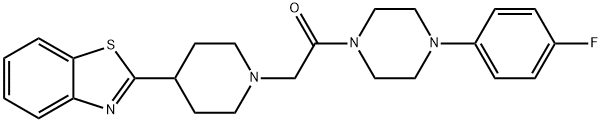 Piperazine, 1-[[4-(2-benzothiazolyl)-1-piperidinyl]acetyl]-4-(4-fluorophenyl)- (9CI) 结构式