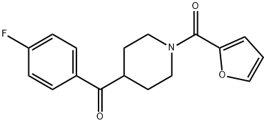 Piperidine, 4-(4-fluorobenzoyl)-1-(2-furanylcarbonyl)- (9CI) 结构式