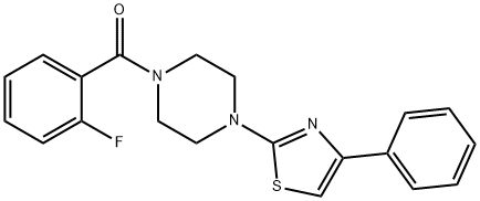 Piperazine, 1-(2-fluorobenzoyl)-4-(4-phenyl-2-thiazolyl)- (9CI) 结构式