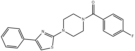 Piperazine, 1-(4-fluorobenzoyl)-4-(4-phenyl-2-thiazolyl)- (9CI) 结构式