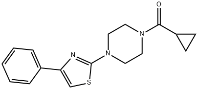 Piperazine, 1-(cyclopropylcarbonyl)-4-(4-phenyl-2-thiazolyl)- (9CI) 结构式