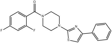 Piperazine, 1-(2,4-difluorobenzoyl)-4-(4-phenyl-2-thiazolyl)- (9CI) 结构式