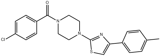 Piperazine, 1-(4-chlorobenzoyl)-4-[4-(4-methylphenyl)-2-thiazolyl]- (9CI) 结构式