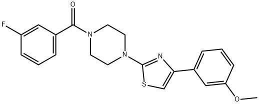 Piperazine, 1-(3-fluorobenzoyl)-4-[4-(3-methoxyphenyl)-2-thiazolyl]- (9CI) 结构式