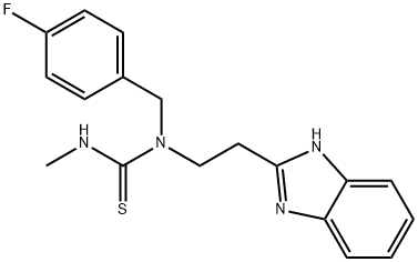 Thiourea, N-[2-(1H-benzimidazol-2-yl)ethyl]-N-[(4-fluorophenyl)methyl]-N-methyl- (9CI) 结构式