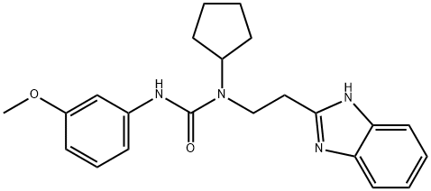 Urea, N-[2-(1H-benzimidazol-2-yl)ethyl]-N-cyclopentyl-N-(3-methoxyphenyl)- (9CI) 结构式