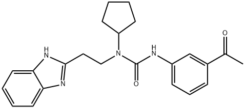 Urea, N-(3-acetylphenyl)-N-[2-(1H-benzimidazol-2-yl)ethyl]-N-cyclopentyl- (9CI) 结构式