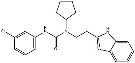 Urea, N-[2-(1H-benzimidazol-2-yl)ethyl]-N-(3-chlorophenyl)-N-cyclopentyl- (9CI) 结构式