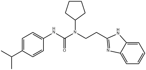 Urea, N-[2-(1H-benzimidazol-2-yl)ethyl]-N-cyclopentyl-N-[4-(1-methylethyl)phenyl]- (9CI) 结构式