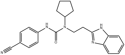 Urea, N-[2-(1H-benzimidazol-2-yl)ethyl]-N-(4-cyanophenyl)-N-cyclopentyl- (9CI) 结构式