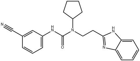 Urea, N-[2-(1H-benzimidazol-2-yl)ethyl]-N-(3-cyanophenyl)-N-cyclopentyl- (9CI) 结构式