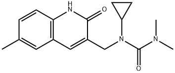 Urea, N-cyclopropyl-N-[(1,2-dihydro-6-methyl-2-oxo-3-quinolinyl)methyl]-N,N-dimethyl- (9CI) 结构式