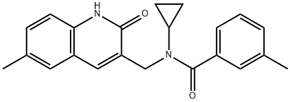 Benzamide, N-cyclopropyl-N-[(1,2-dihydro-6-methyl-2-oxo-3-quinolinyl)methyl]-3-methyl- (9CI) 结构式