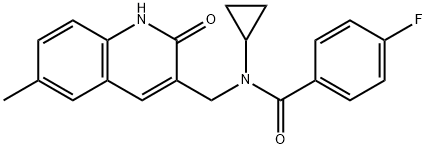 Benzamide, N-cyclopropyl-N-[(1,2-dihydro-6-methyl-2-oxo-3-quinolinyl)methyl]-4-fluoro- (9CI) 结构式