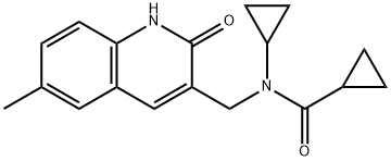 Cyclopropanecarboxamide, N-cyclopropyl-N-[(1,2-dihydro-6-methyl-2-oxo-3-quinolinyl)methyl]- (9CI) 结构式