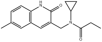 Propanamide, N-cyclopropyl-N-[(1,2-dihydro-6-methyl-2-oxo-3-quinolinyl)methyl]- (9CI) 结构式