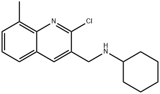 (2-CHLORO-8-METHYL-QUINOLIN-3-YLMETHYL)-CYCLOHEXYL-AMINE 结构式
