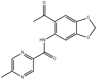 Pyrazinecarboxamide, N-(6-acetyl-1,3-benzodioxol-5-yl)-5-methyl- (9CI) 结构式