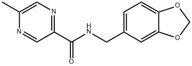 Pyrazinecarboxamide, N-(1,3-benzodioxol-5-ylmethyl)-5-methyl- (9CI) 结构式