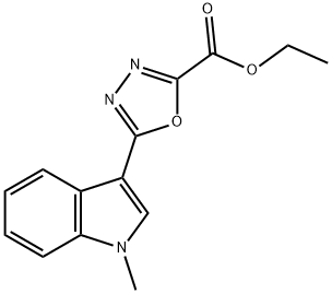 1,3,4-Oxadiazole-2-carboxylicacid,5-(1-methyl-1H-indol-3-yl)-,ethylester(9CI) 结构式