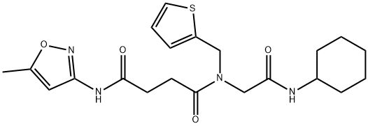 Butanediamide, N-[2-(cyclohexylamino)-2-oxoethyl]-N-(5-methyl-3-isoxazolyl)-N-(2-thienylmethyl)- (9CI) 结构式