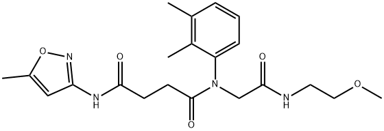 Butanediamide, N-(2,3-dimethylphenyl)-N-[2-[(2-methoxyethyl)amino]-2-oxoethyl]-N-(5-methyl-3-isoxazolyl)- (9CI) 结构式