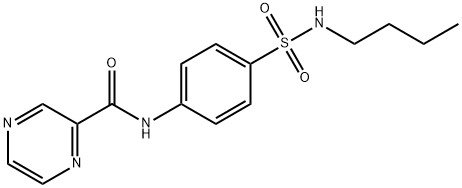 Pyrazinecarboxamide, N-[4-[(butylamino)sulfonyl]phenyl]- (9CI) 结构式