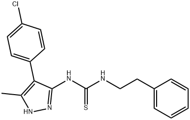 Thiourea, N-[4-(4-chlorophenyl)-5-methyl-1H-pyrazol-3-yl]-N-(2-phenylethyl)- (9CI) 结构式