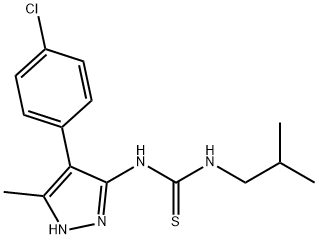 Thiourea, N-[4-(4-chlorophenyl)-5-methyl-1H-pyrazol-3-yl]-N-(2-methylpropyl)- (9CI) 结构式