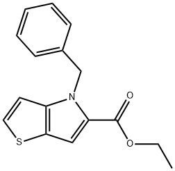 4H-Thieno[3,2-b]pyrrole-5-carboxylicacid,4-(phenylmethyl)-,ethylester(9CI) 结构式