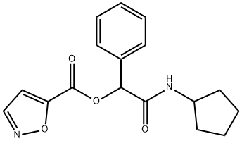 5-Isoxazolecarboxylicacid,2-(cyclopentylamino)-2-oxo-1-phenylethylester(9CI) 结构式