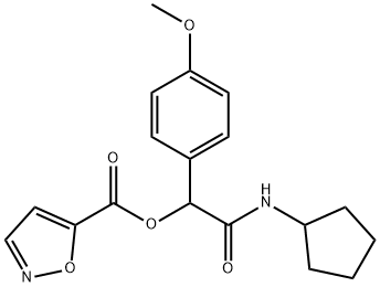 5-Isoxazolecarboxylicacid,2-(cyclopentylamino)-1-(4-methoxyphenyl)-2-oxoethylester(9CI) 结构式