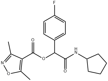4-Isoxazolecarboxylicacid,3,5-dimethyl-,2-(cyclopentylamino)-1-(4-fluorophenyl)-2-oxoethylester(9CI) 结构式