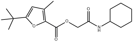 2-Furancarboxylicacid,5-(1,1-dimethylethyl)-3-methyl-,2-(cyclohexylamino)-2-oxoethylester(9CI) 结构式