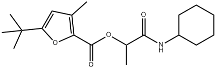 2-Furancarboxylicacid,5-(1,1-dimethylethyl)-3-methyl-,2-(cyclohexylamino)-1-methyl-2-oxoethylester(9CI) 结构式