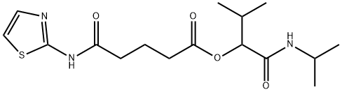 Pentanoic acid, 5-oxo-5-(2-thiazolylamino)-, 2-methyl-1-[[(1-methylethyl)amino]carbonyl]propyl ester (9CI) 结构式