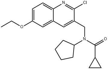 Cyclopropanecarboxamide, N-[(2-chloro-6-ethoxy-3-quinolinyl)methyl]-N-cyclopentyl- (9CI) 结构式