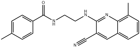 Benzamide, N-[2-[(3-cyano-8-methyl-2-quinolinyl)amino]ethyl]-4-methyl- (9CI) 结构式