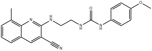 Urea, N-[2-[(3-cyano-8-methyl-2-quinolinyl)amino]ethyl]-N-(4-methoxyphenyl)- (9CI) 结构式